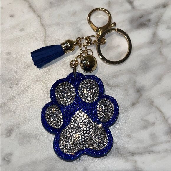Accessories - SPARKLING RHINESTONE PAW PRINT KEYCHAIN OR BAG CHARM